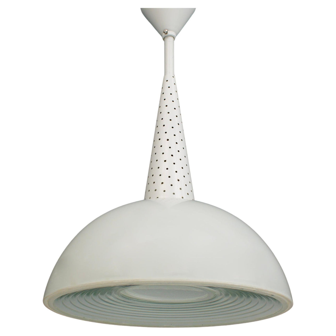 Set of 4 Mathieu Mategot for Holophane Ceiling Lamps in Metal and Glass, 1950's