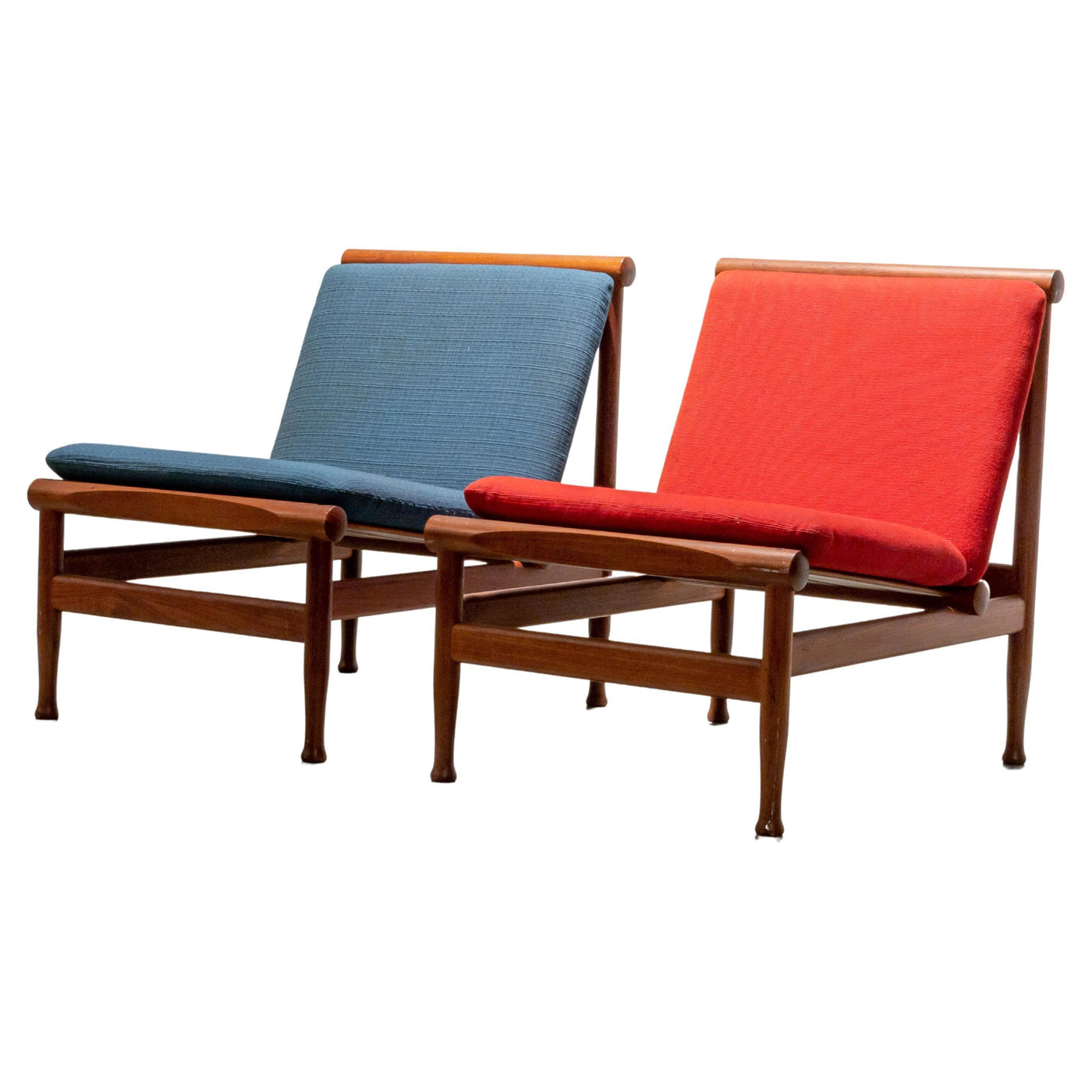 Set of 2 Lounge Chairs by Kai Lyngfeld Larsen in Teak, Denmark, 1960's