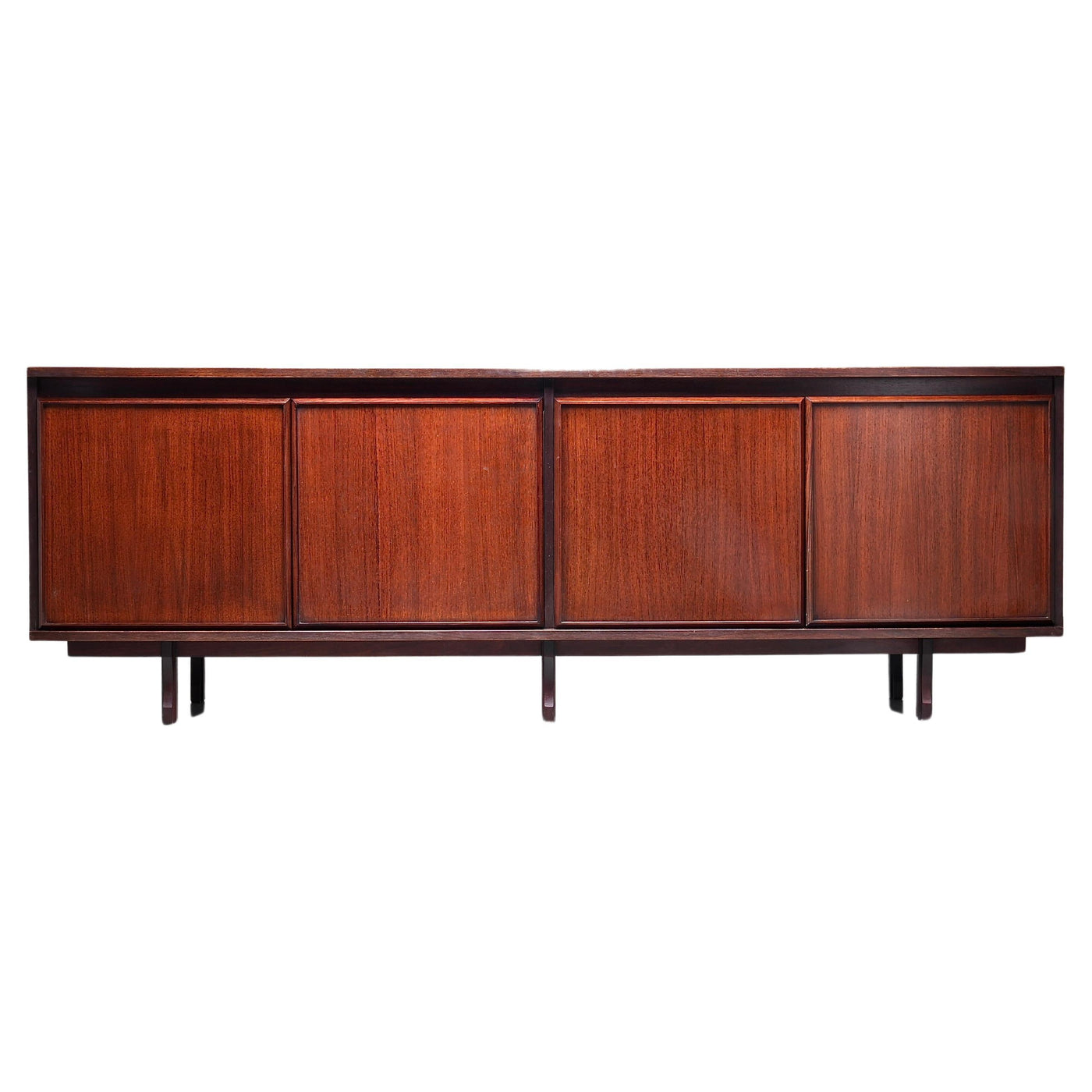 Large 4-door Credenza in Oak and Teak, Italy, 1960's