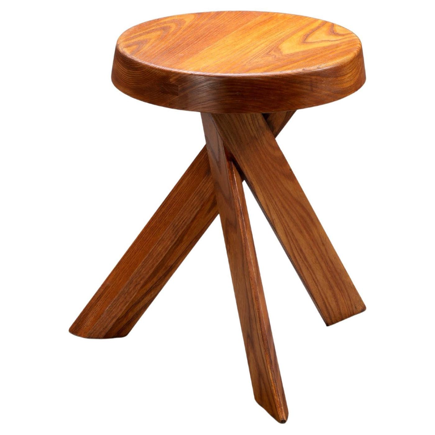 Stool S13A old version by Pierre Chapo in Elm, France, 1970's