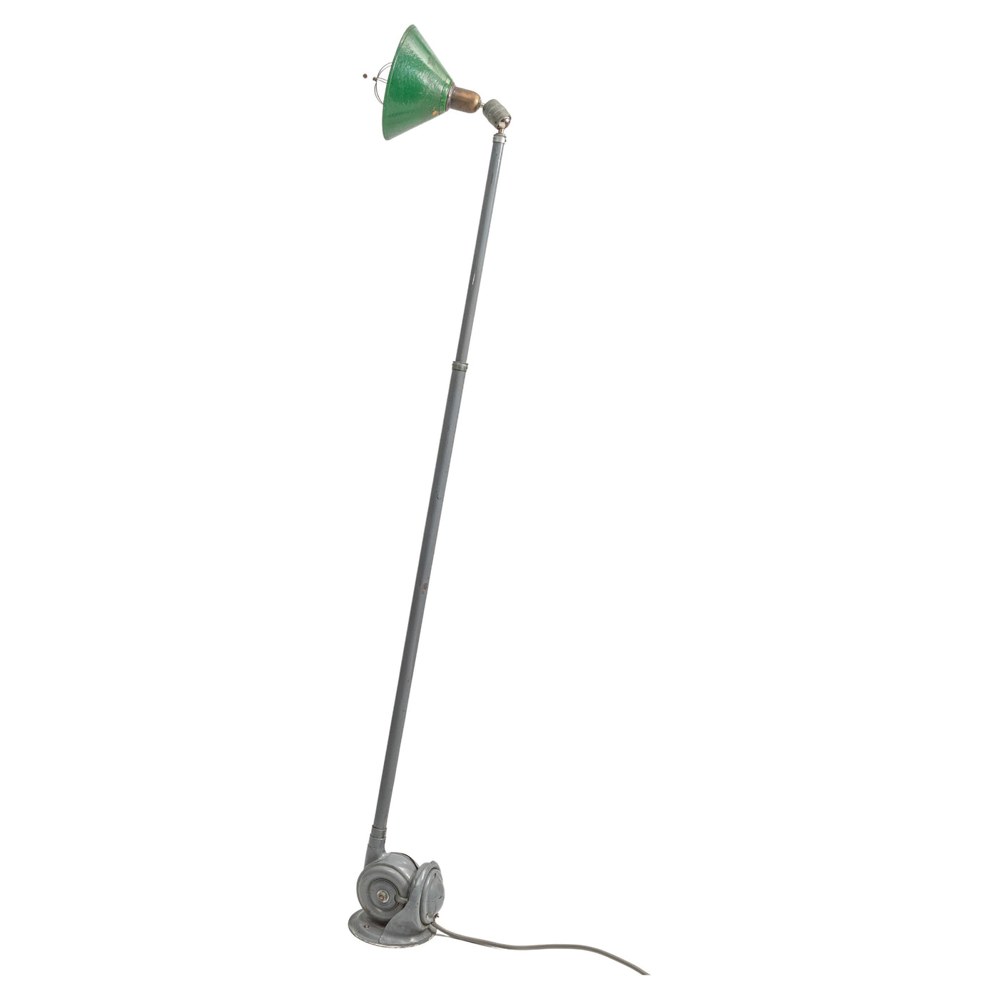 Old Version Johan Petterson Triplex Lamp with Green Shade, Sweden, 1930's