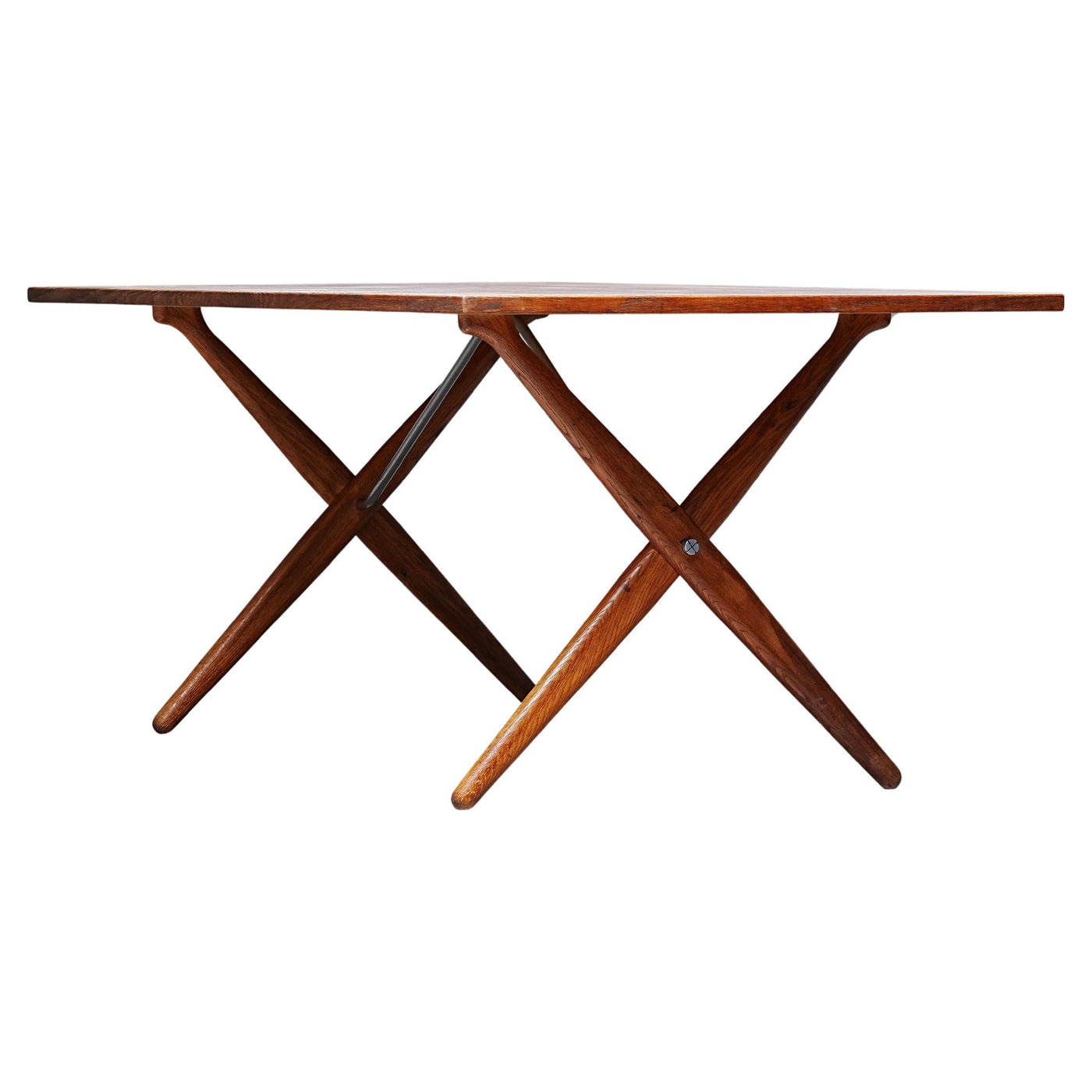 Hans Wegner by Andreas Tuck Dining Table 303 in Oak and Metal, Denmark, 1950's