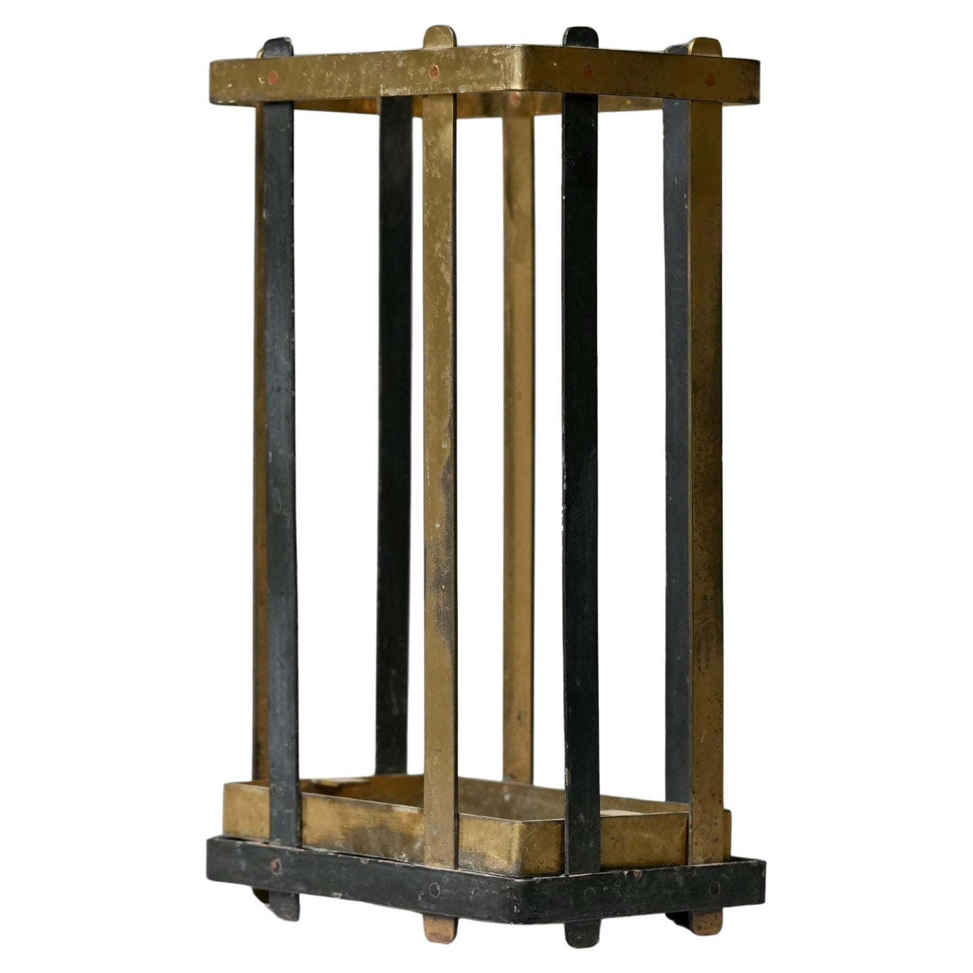Umbrella Stand in Brass and Metal, Italy, 1950's