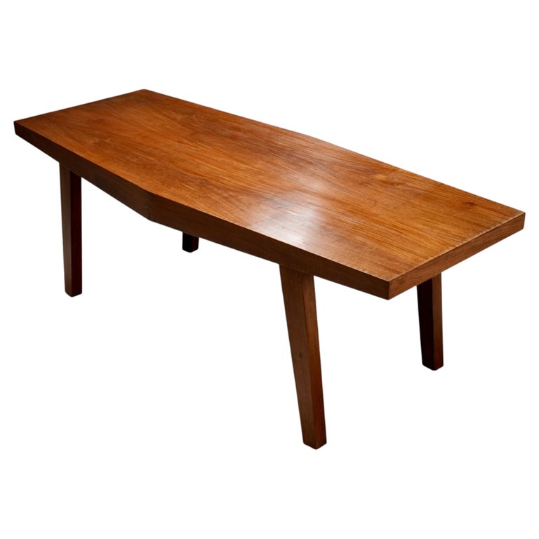 Modernist Coffee Table in Imbuia Wood, Brazil, 1950's