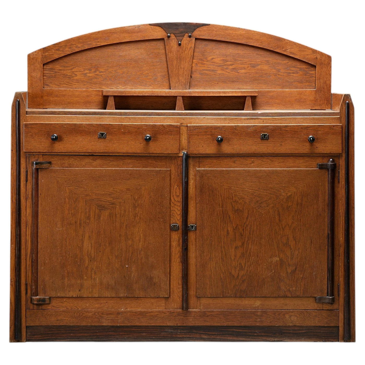 Art Deco Bar Cabinet in Solid Oak and Coromandel, Europe, 1930