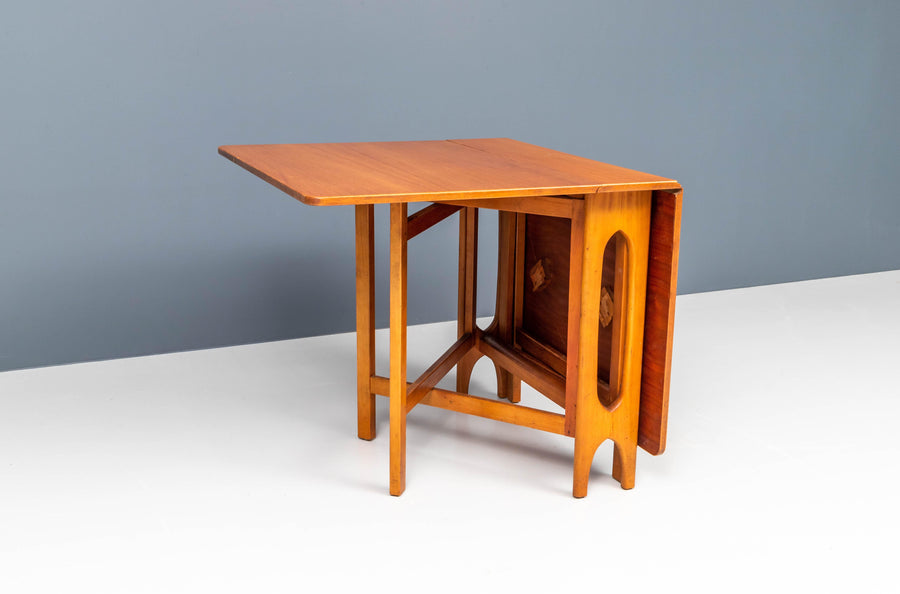 Sculptural Dining Table with Two Drop Leaves in Teak, Denmark, 1960's
