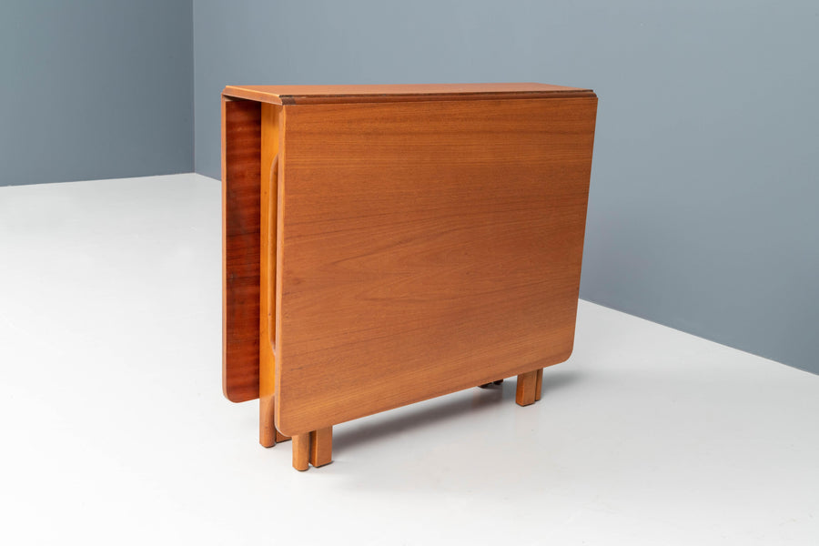 Sculptural Dining Table with Two Drop Leaves in Teak, Denmark, 1960's