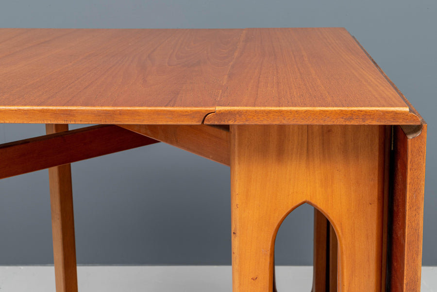 Sculptural Dining Table with Two Drop Leaves in Teak, Denmark, 1960's