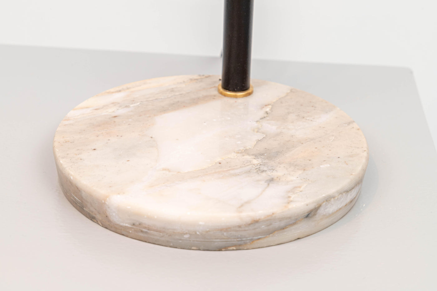 Angelo Brotto 5023 Table Lamp in Marble, Metal and Brass for Esperia, 1950's