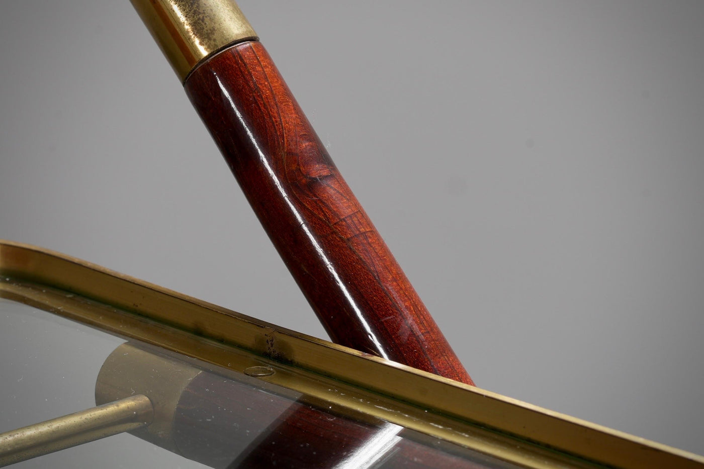 Grappa Trolley by Cesare Lacca in Glass, Brass and Metal. Italy, 1950’s