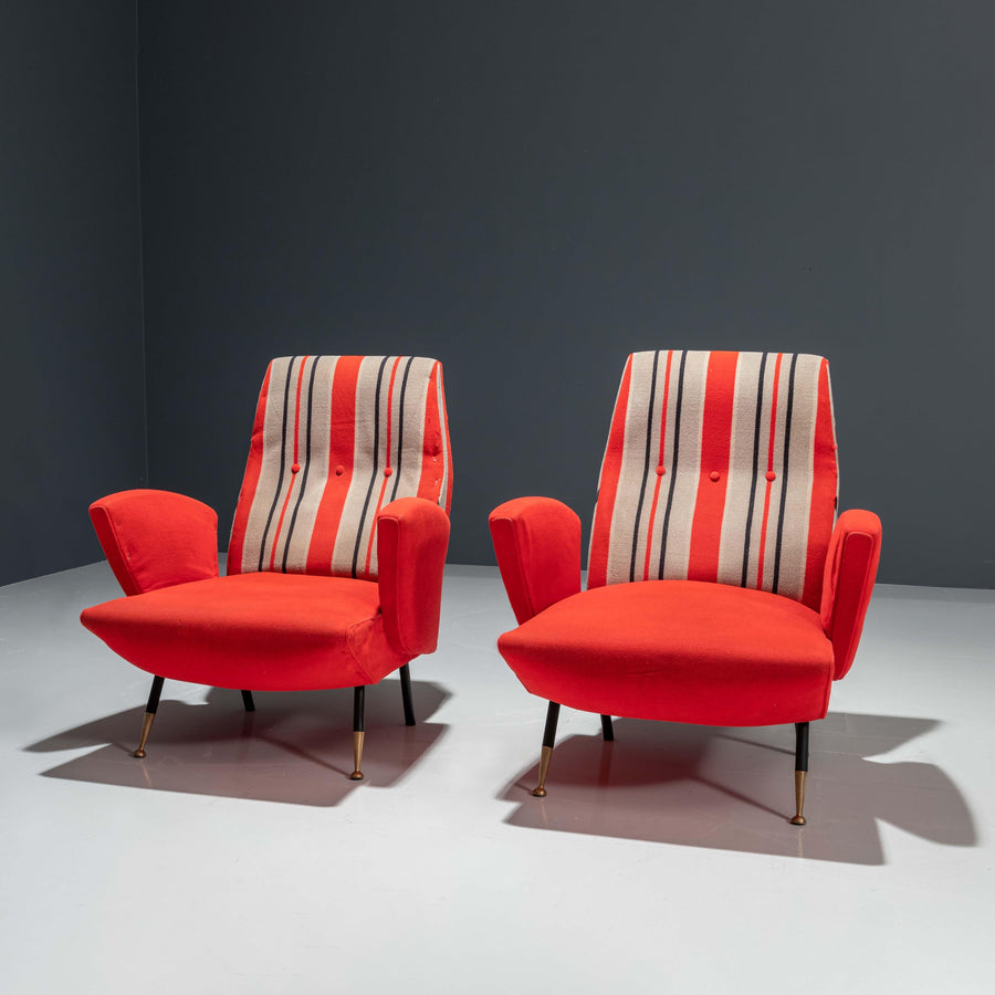 Set of Two Italian Disco Chairs in Original Upholstery, 1960's